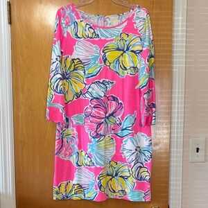 Lilly Pulitzer Pink and Yellow Floral Swim Cover-Up